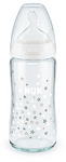 Nuk Бебешко стъклено шише с каучуков биберон First Choice 240 мл. 0-6 м.-Copy