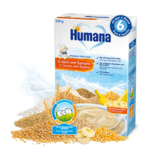 Humana Бебешка млечна каша 5 зърна с банан 6+ 200 гр.