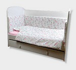 Rainy Бебешки спален комплект 5 части 60х120 см. Еднорог розов