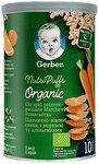 Gerber Organic Пшенично-овесен снакс с морков и портокал 10+ м 35g