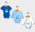 Rainy Комплект бодита 3 части Baby Zebra зелено 56-74 см-Copy