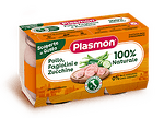 Plasmon Бебешко пюре Пилешко, зелен фасул и тиквички 6+ 2х120 г 4256