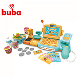 Buba Детски касов апарат с аксесоари Fun Shopping 888F, оранжев