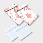 Rainy Комплект памучни пелени за бебе Бархет и Тензух Розови звездички и коала