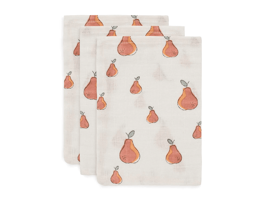 Jollein Комплект муселинови кърпи - спарчета за почистване 15 х 20 см. 3 бр. Peach-Copy