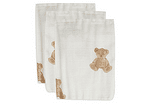 Jollein Комплект муселинови кърпи - спарчета за почистване 15 х 20 см. 3 бр. Teddy Bear