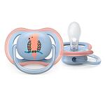 Philips Avent Ортодонтични залъгалки Ultra Air + стерилизаторна кутия (0-6м) момиче 2 бр.-Copy