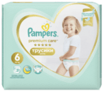 Pampers Бебешки пелени гащички Premium Care S6 (15+ кг.) 31 бр.