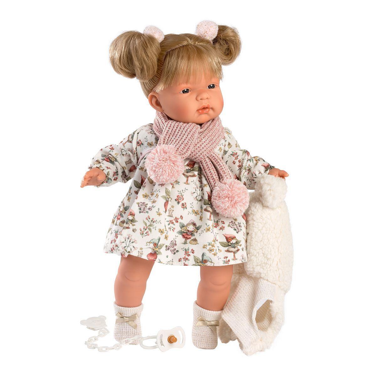 Llorens Плачеща детска кукла Joelle с аксесоари 38 см.