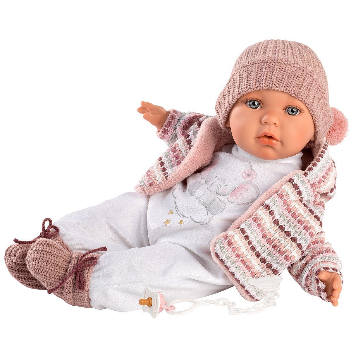 Llorens Плачеща детска кукла новородено Julia с аксесоари 42 см.