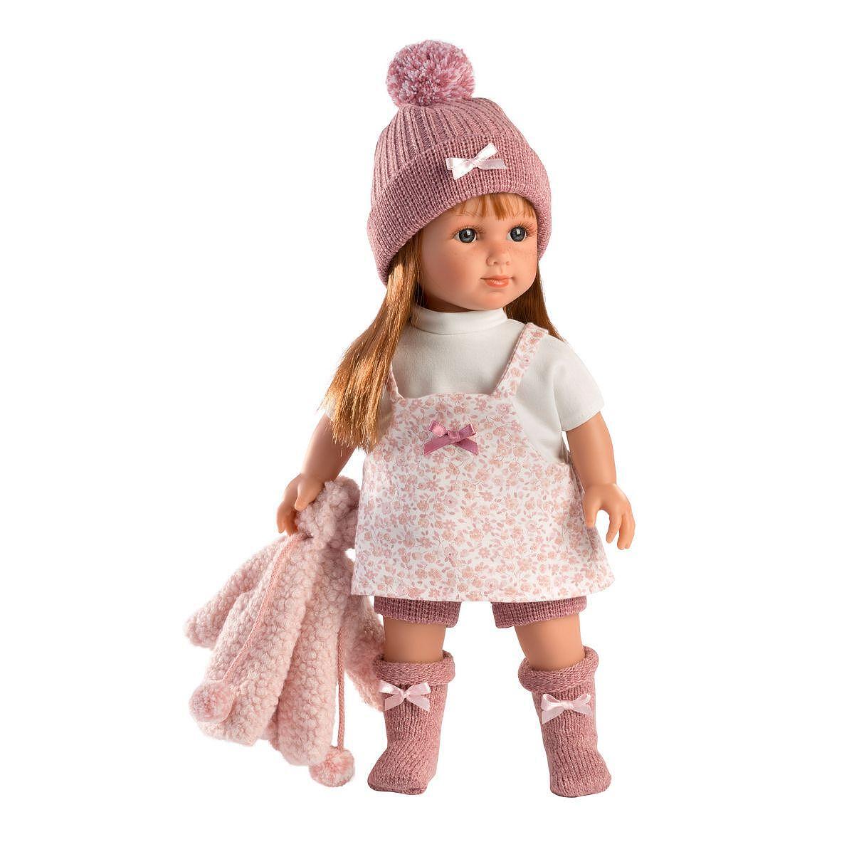 Llorens Красива детска кукла Nicole със зимни дрехи 35 см.