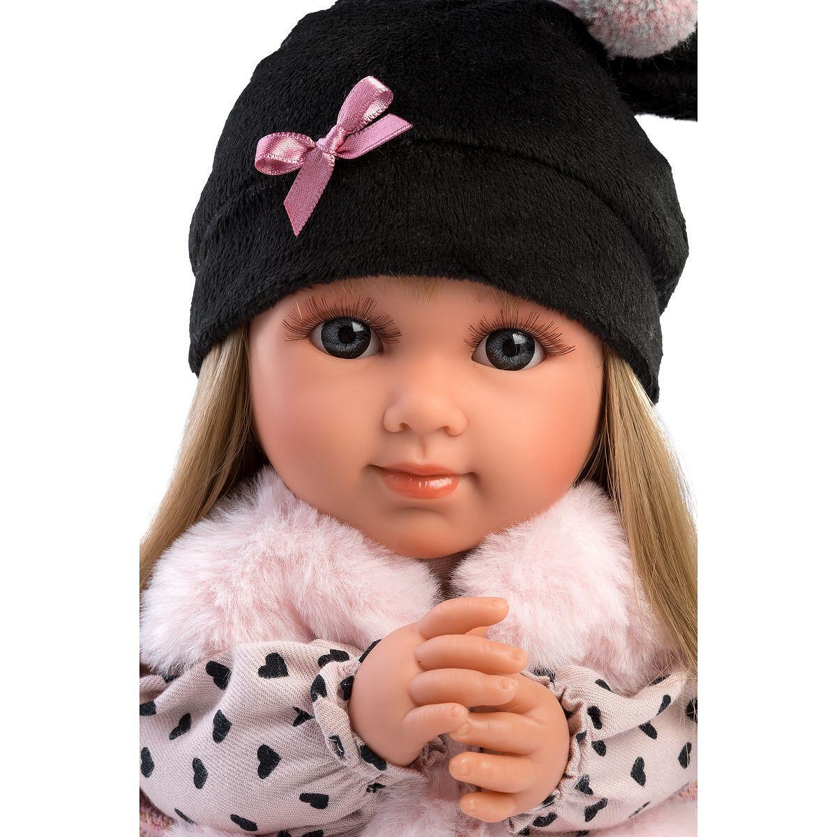 Llorens Красива детска кукла Elena със зимни дрехи 35 см.