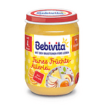 Bebivita Бебешко пюре Различни плодове 4+ м. 190 гр.