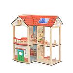 Moni Toys Дървена къща за кукли Cindarella с обзавеждане 4127-Copy