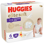 Huggies Бебешки пелени гащички Elite Soft Pants р-р 6 (15-25 кг.) 32 бр.