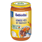 Bebivita Бебешко пюре Зеленчуци, ориз и телешко месо 12м+ 250г