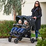 Lorelli Бебешка количка за близнаци + чанта Duo Black 10021542305-Copy