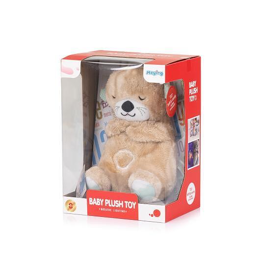 Chipolino Дишаща плюш играчка с музика/светлина Видра бежов PILD02503OTB