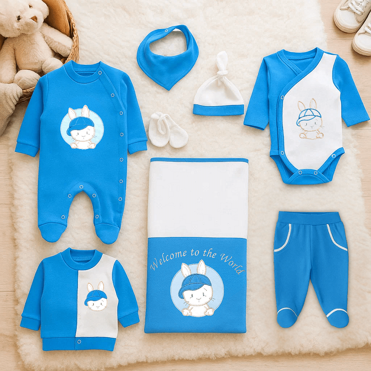 Rainy Бебешки комплект за изписване 8ч. Bunny Rainy Бебешки комплект за изписване 8ч. Bunny