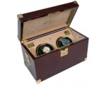 WATCH WINDERS Rapport London Est. 1898 W272 - Captain's Duo - Polished Mahogany, Beige Interior
