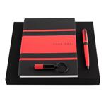 Hugo Boss Комплект химикалка, ключодържател и тефтер Gear Matrix, A5, червени