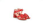 Елегантни червени дамски сандали от лак на висок ток 04.2232