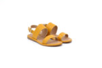Ежедневни жълти дамски сандали от естествена кожа 04.104