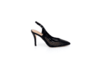 Елегантни черни дамски сандали от еко кожа на висок ток 47.21408