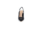 Елегантни черни дамски сандали от текстил на висок ток 47.21408