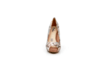 Елегантни розови дамски обувки от еко кожа на висок ток 47.21683