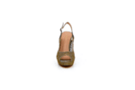 Елегантни сиви дамски сандали от текстил на висок ток 47.20712