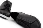 Спортни черни дамски обувки от естествена кожа 06.408