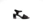 Елегантни черни дамски сандали от естествена кожа на висок ток 29.14253