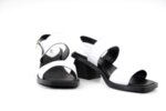 Ежедневни бели дамски сандали от естествена кожа на висок ток 04.7946
