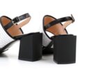 Елегантни бели дамски сандали от естествена кожа на висок ток 04.2857