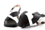 Елегантни черни дамски сандали от естествена кожа на висок ток 04.7947
