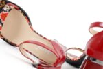 Елегантни червени дамски сандали от естествен лак на висок ток 29.15052