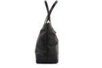 Дамска черна чанта от еко кожа и сатенен плат 17.2364