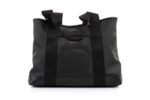 Дамска черна чанта от еко кожа и сатенен плат 17.2426