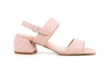 Елегантни розови дамски сандали от естествена кожа на висок ток 04.7956