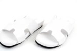 Дамски бели чехли от естествена кожа 06.33521