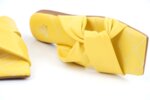 Дамски жълти чехли от естествена кожа 56.2801