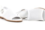 Ежедневни бели дамски сандали от естествена кожа 01.07
