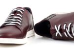 Ежедневни мъжки обувки от естествена кожа в цвят бордо 57.926