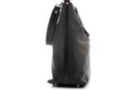 Дамска черна чанта от еко кожа и сатенен плат 17.2365