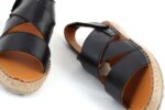 Ежедневни черни дамски сандали от естествена кожа 56.4536