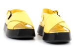 Ежедневни жълти дамски сандали от естествена кожа 56.2652