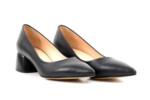 Елегантни черни дамски обувки от естествена кожа на висок ток 01.7751