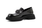 Ежедневни черни дамски обувки от естествен лак 06.22112