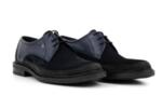Елегантни сини мъжки обувки от естествен велур и кожа 57.26013
